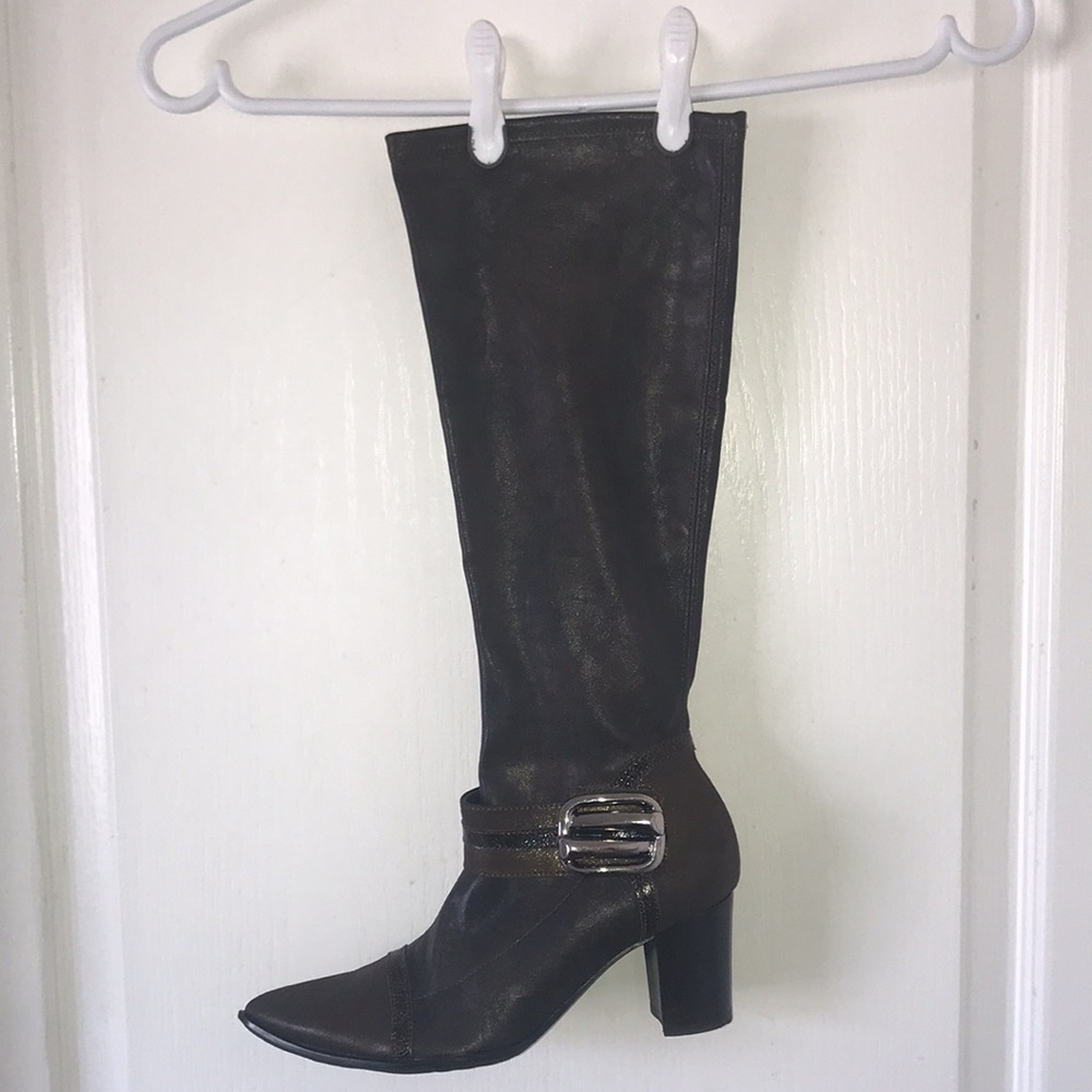 🥾FML Knee High Boots Brown Leather BF22